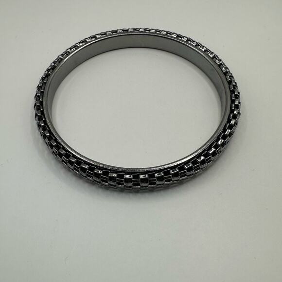 Unbranded Gunmetal Tone Mesh Bangle Bracelet Biker Goth Steampunk Punk - Picture 2 of 11
